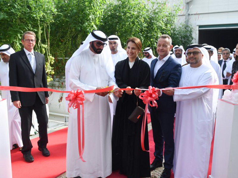 Mohammed Al Bowardi, Mariam Almheiri attend Al Dahra BayWa Greenhouse opening